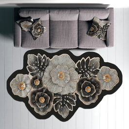 Conceptum Alfombra Wookece1287 100x150 cm Beige, Moca y Negro